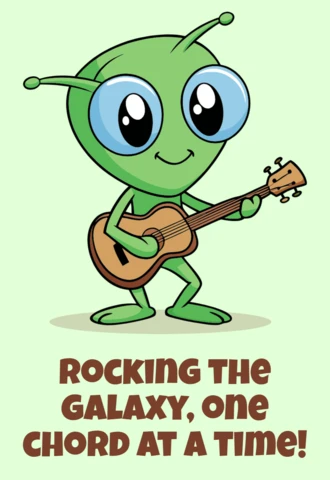 Fun Alien Music Design Template for Kids' Events