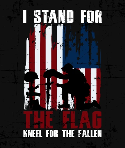 I Stand For The Flag Usa T-Shirt Design Template