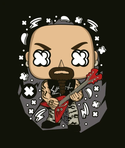 Plantilla de diseño de camiseta de cultura pop de Kerry King de Slayer