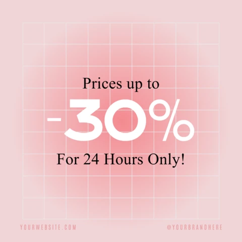 Prices Up to 30 Percent Instagram Post Design Template