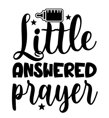 Little Answered Prayer Baby T-Shirt Design Template