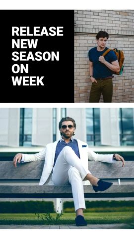 Elegant Man Fashion Ad Instagram Story Post Design Template