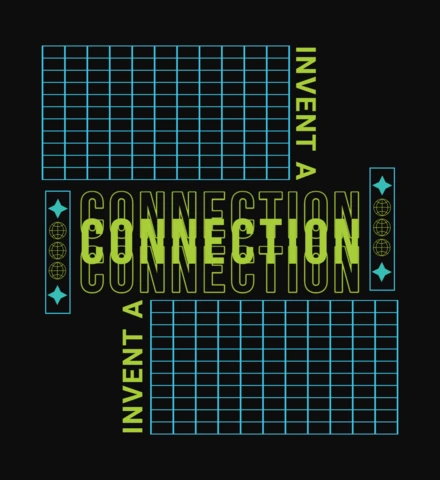 Connection Design Template for Modern Flyers with Grid Elements