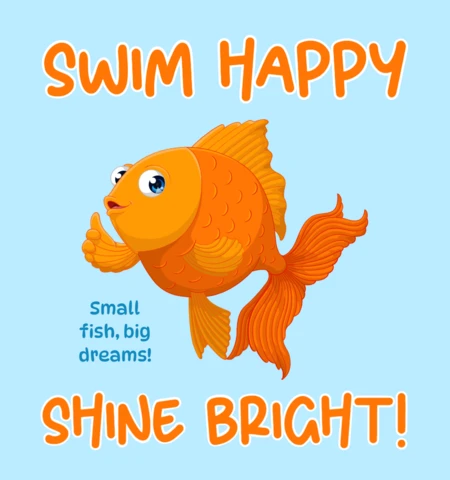 Swim Happy Design Template: Bright and Cheerful Fish Theme