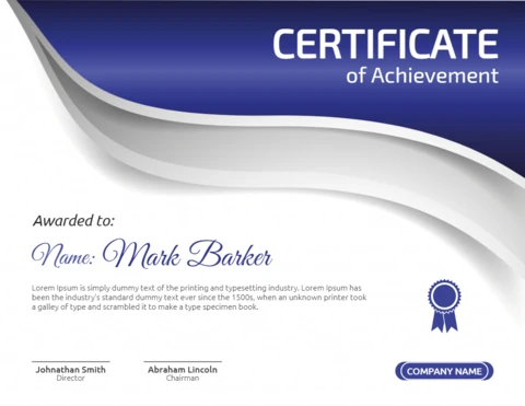 Corporate Employee Certificate Award Post Design Template