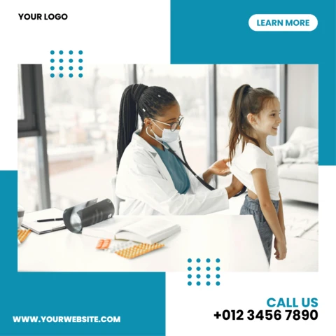 Medical Care Promotional Social Media Post Design Template