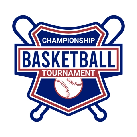 Plantilla de diseño de logotipo deportivo de campeonato de torneo de baloncesto