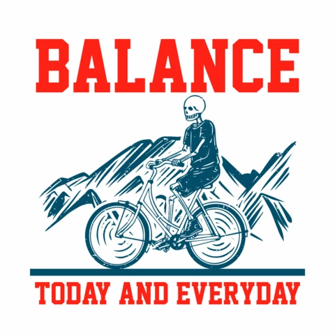 Skeleton Riding Bicycle Vintage T-shirt Design Template