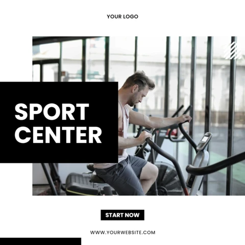 Sport Center Promotional Instagram Post Design Template