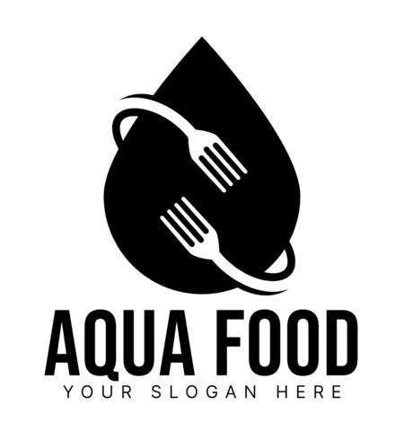 Aqua Food Company Logo Design Template