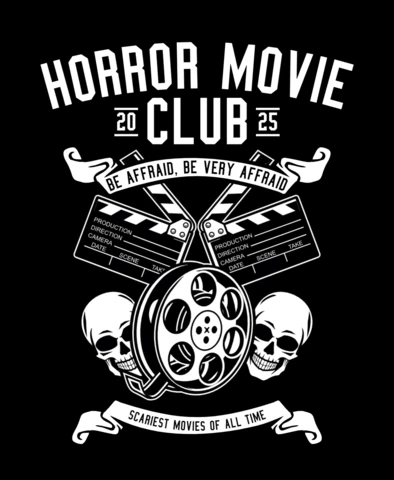 Horror Movie Club T-shirt Design Template