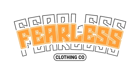 FEARLESS Clothing Co Urban Statement Graphic in Bold Colors T-Shirt Design Template