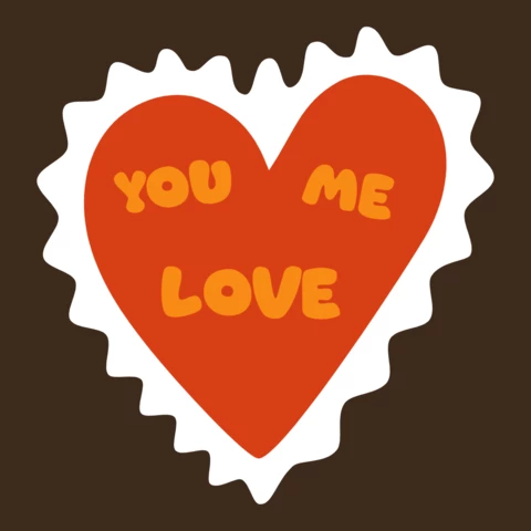 Diseño de plantilla de pegatina de corazón para San Valentín