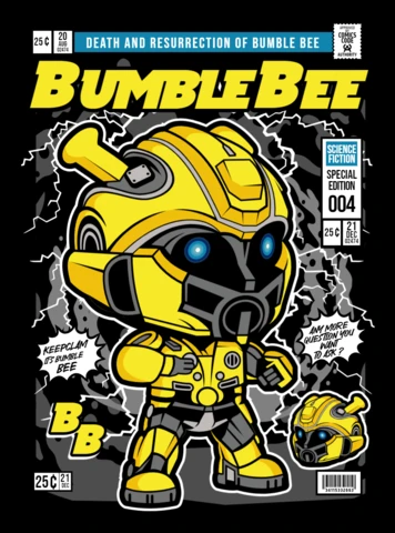 Modèle de couverture de magazine pour le personnage de bande dessinée Bumblebee
