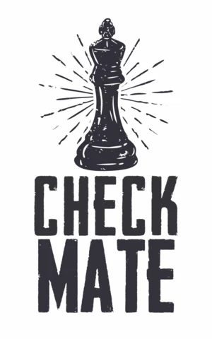 Checkmate with Chess Vintage T-shirt Design Template