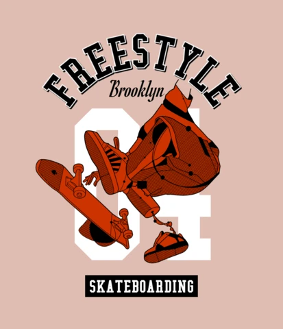 Skateboard Rider T-shirt Design Template