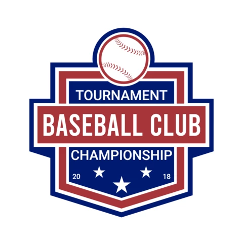Baseball Club Tournament Championship Sports Logo Design Template