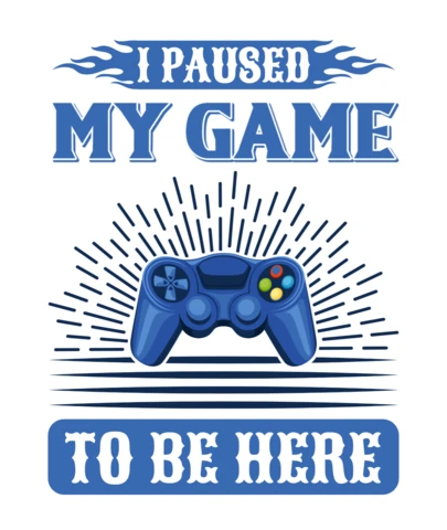 Retro Gamer Design Template: 'I Paused My Game to Be Here'