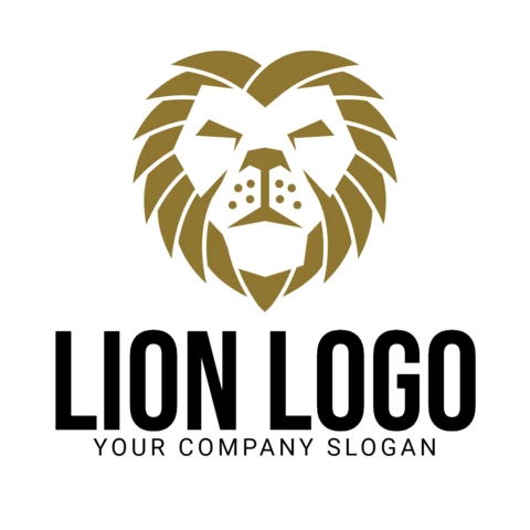 Modèle de logo tête de lion