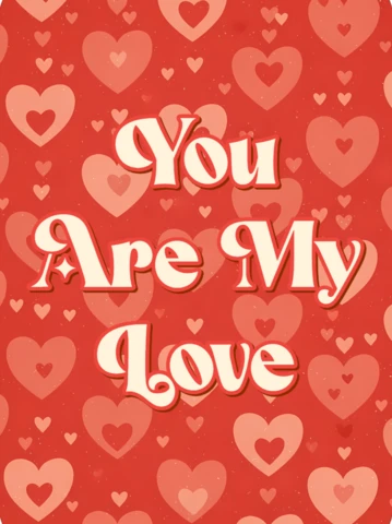 Valentine's Day Heart Pattern Design Template for Greeting Cards