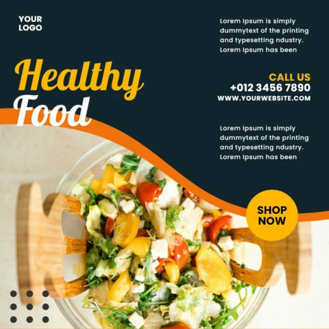 Striking Restaurant Promotional Instagram Post Design Template