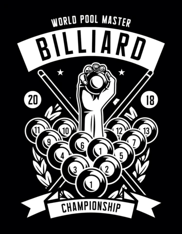 Billiard Championship T-Shirt Design Template