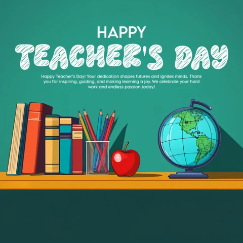 Colorful Teacher's Day Design Template for Celebrating Educators