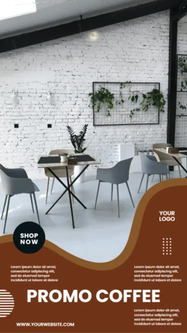 Coffee Shop Promotional Instagram Story Post Design Template