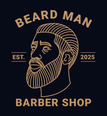 Beard Style Logo Design Template
