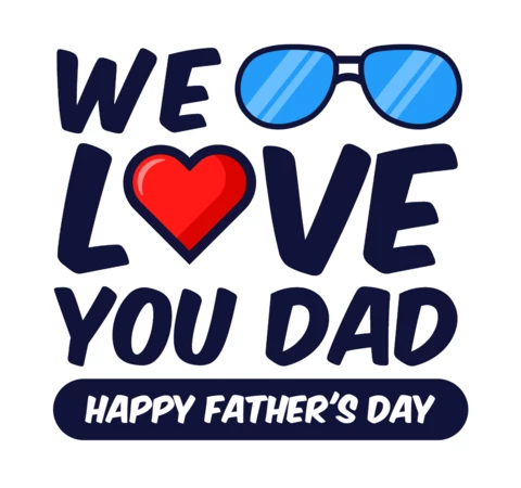 Modelo de design de camiseta de amor para o dia dos pais