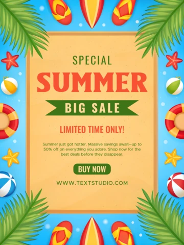 Modèle de design de vente estivale vibrant pour les promotions saisonnières