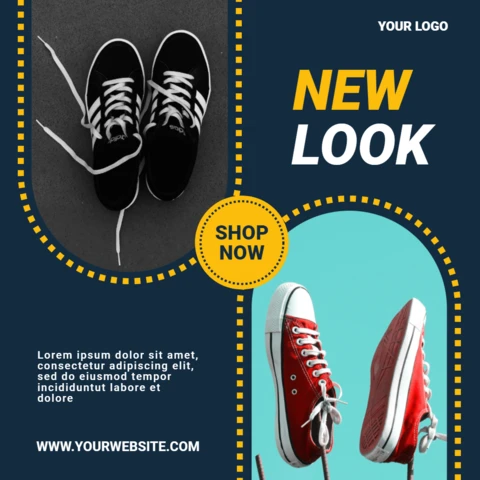 Fashion And Style Streetwear Sneakers Sale Instagram Post Design Template
