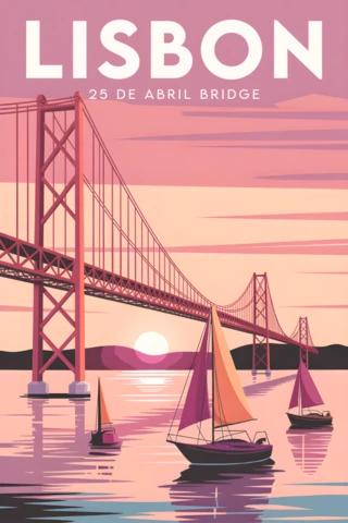 Lissabon 25 april brug vintage ontwerp sjabloon voor reisposters