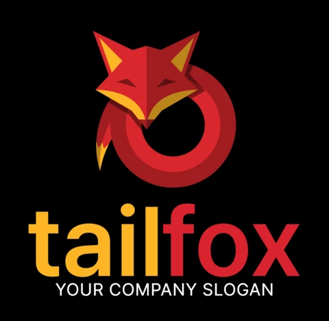 Fox Tail Colorful Logo Design Template