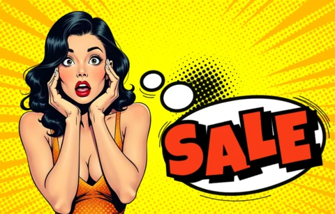 Eye-Catching Retro Comic Style Sale Banner Template