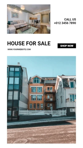 Bright Minimalist Advertising Social Media Story Post Design Template