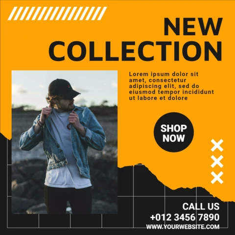 New Collection Fashion Sale Instagram Post Design Template