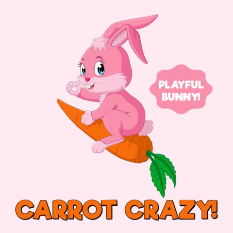 Modèle de dessin animé de lapin ludique pour les enfants