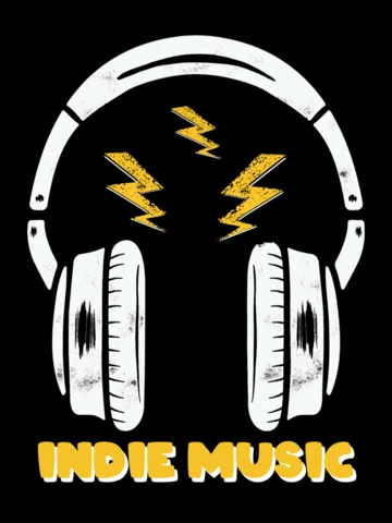 Indie musik kopfhörer t-shirt vorlage design