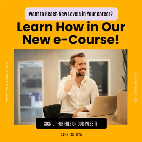Career Growth E-Course Instagram Post Design Template