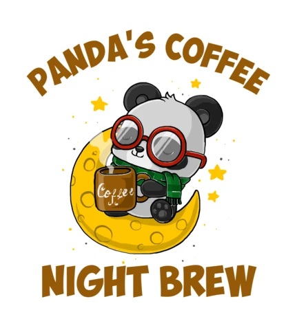 Panda's Coffee Night Brew Design Template