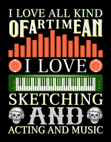Creative Music and Art Design Template with Bold Typography