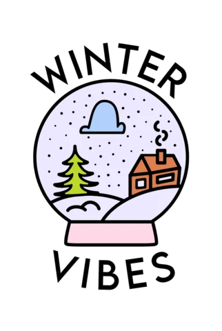 Modèle de logo pour les vibrations hivernales