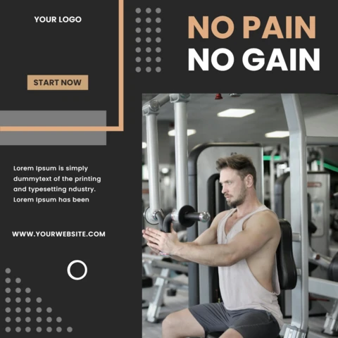 Impactful Geometric Promotional Instagram Post Design Template