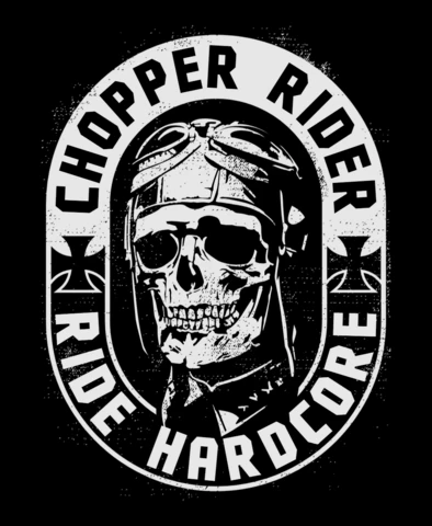 Chopper Rider Ride Hardcore Vintage T-shirt Design Template