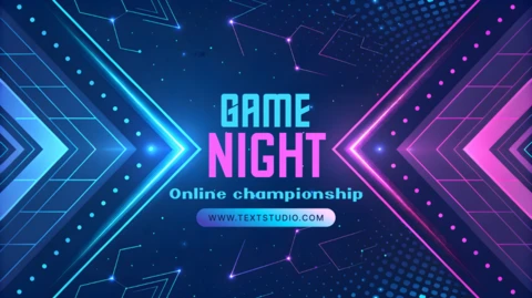 Modèle de conception de soirée de jeu néon pour championnat en ligne