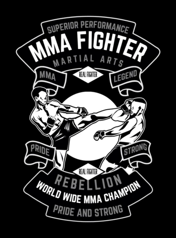 Mma lucha plantilla de diseño de camiseta