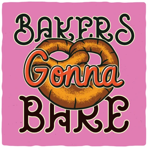 Modelo de design de camiseta de pretzel Bakers gonna bake