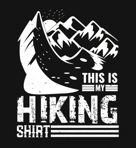 Mountain Hiking T-Shirt Design Template