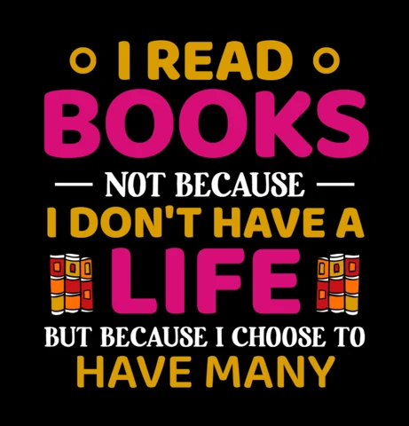 Modello di t-shirt tipografica per amanti dei libri